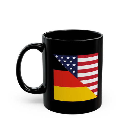 German American Flag Germany USA Black Mug (11oz, 15oz)