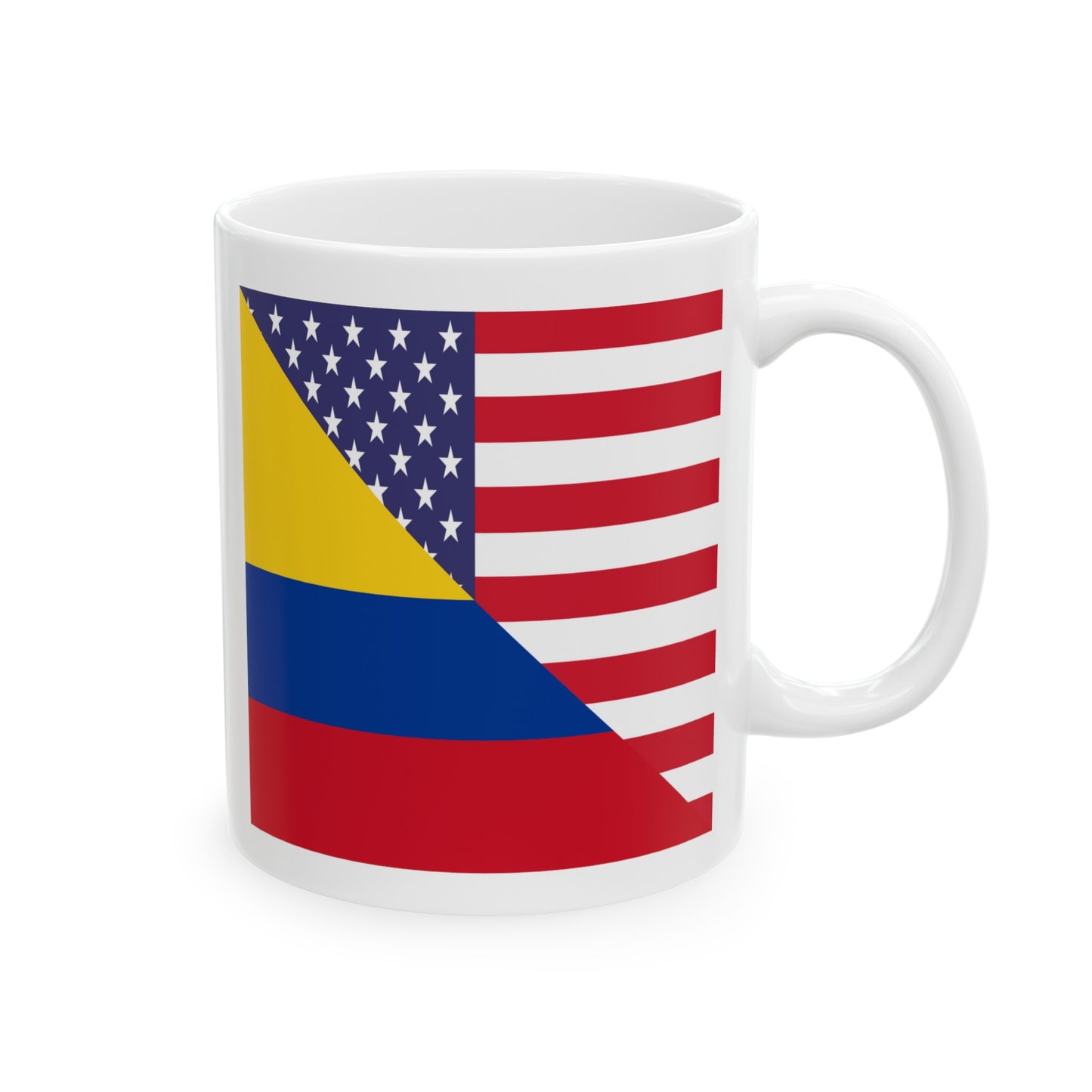 Colombian American Flag Colombia USA Ceramic Mug 11oz, 15oz Cup