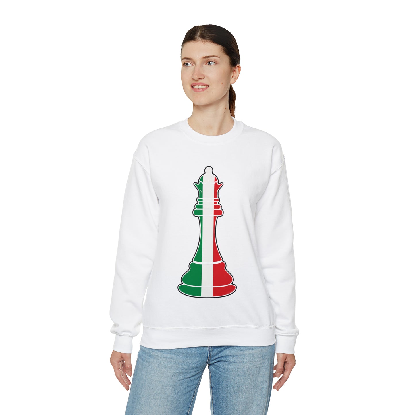 Italian Queen Flag Chess Piece Italy Unisex Sweatshirt