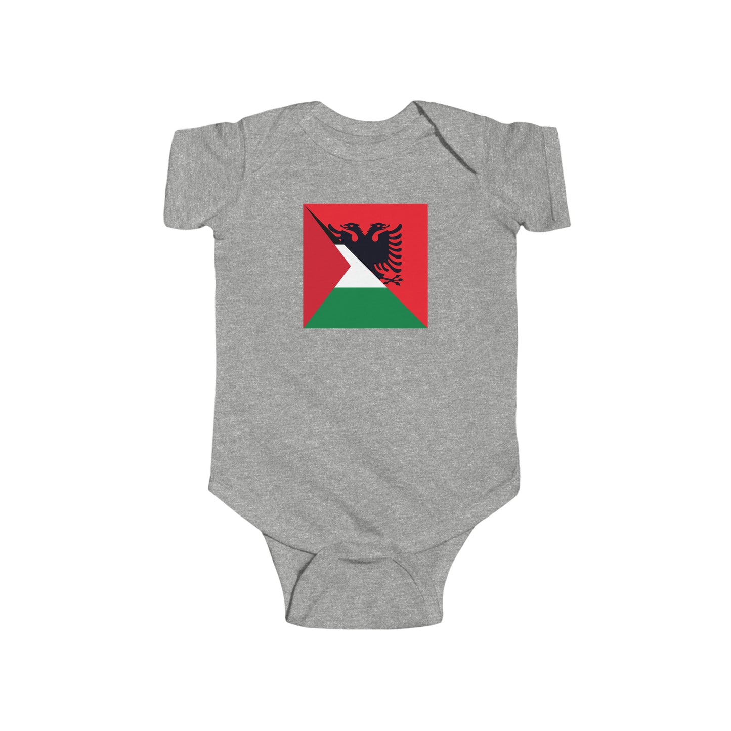 Albanian Palestinian Flag Baby Bodysuit | Palestine Albania Girl Boy Clothing