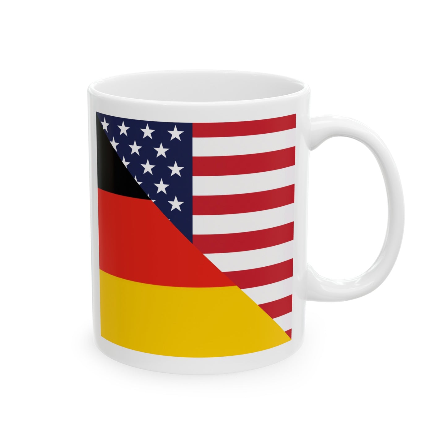 German American Flag Germany USA Ceramic Mug 11oz, 15oz Cup