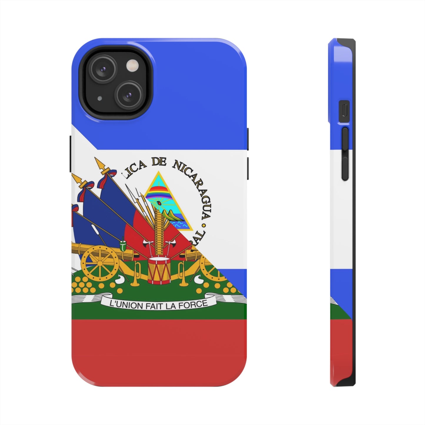 Haiti Nicaragua Flag Haitian Nicaraguan Tough Phone Cases