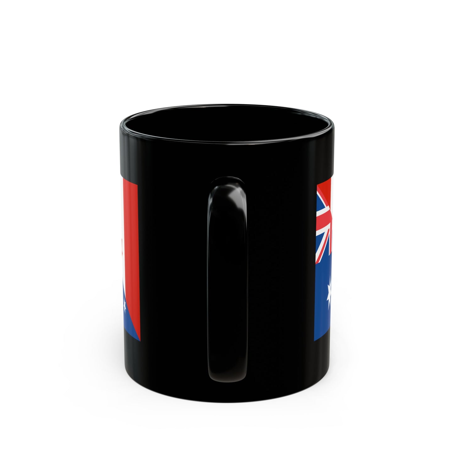 Australian Canadian Flag Half Australia Canada Black Mug (11oz, 15oz)