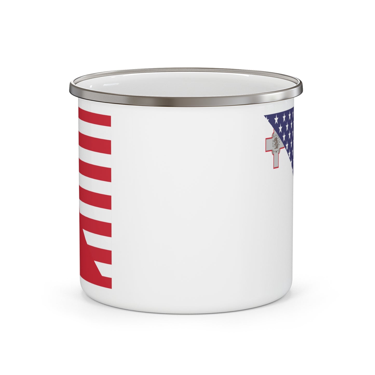 Maltese American Flag Malta USA 12oz Enamel Mug