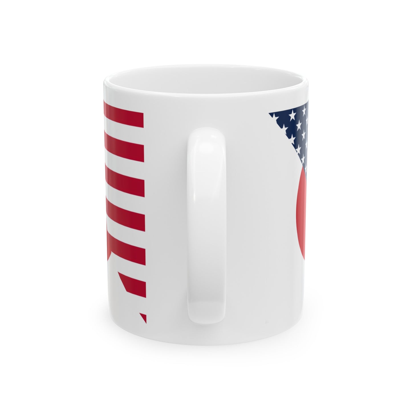 Japan America Flag | Half Japanese USA Flag Ceramic Mug 11oz, 15oz Cup