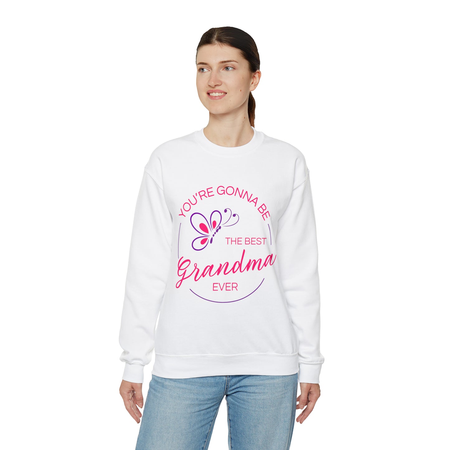 New Grandma Gift Mothers Day Best Grandmother Pink Unisex Sweatshirt