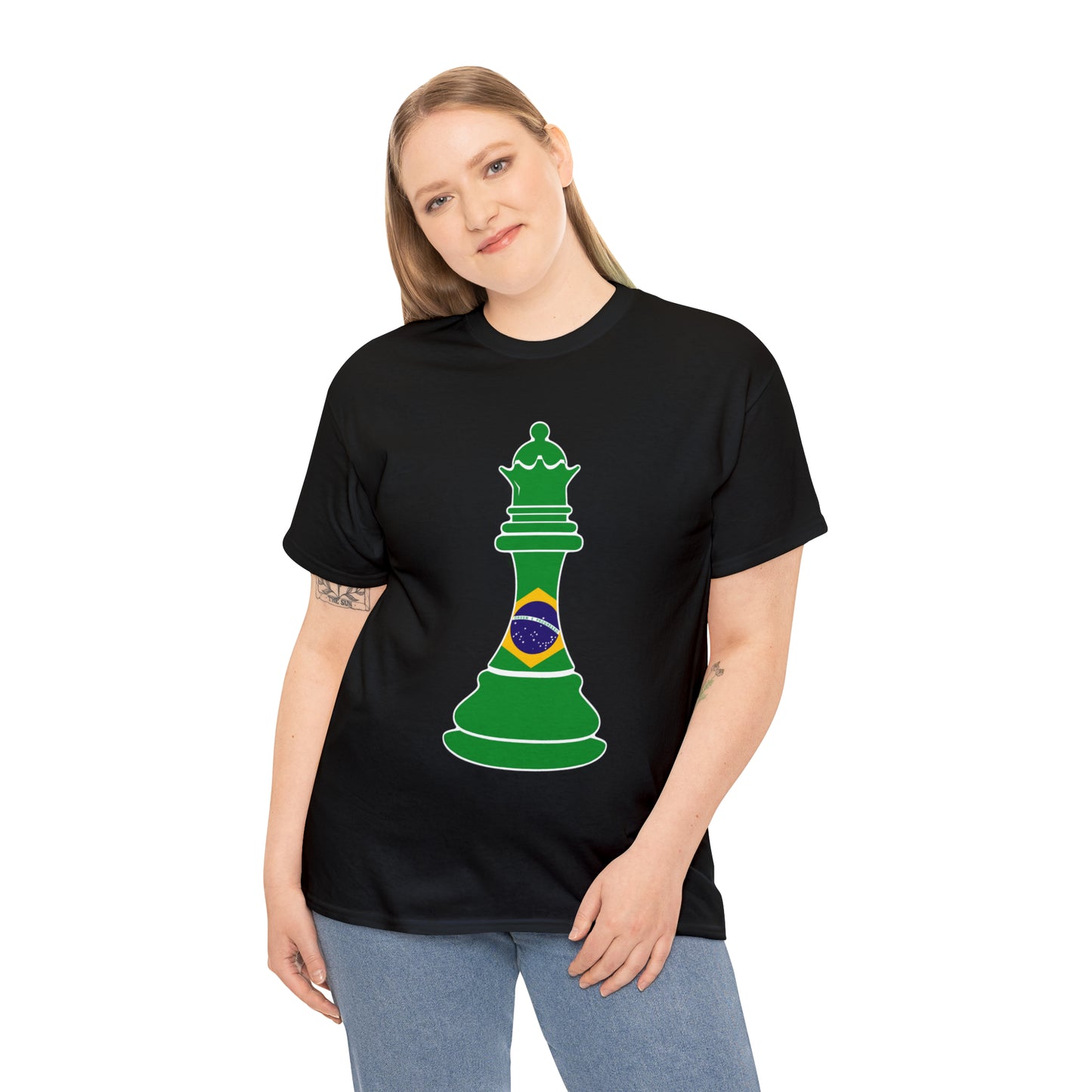 Brazillian Queen Flag Chess Piece Brazil T-Shirt | Unisex Tee Shirt