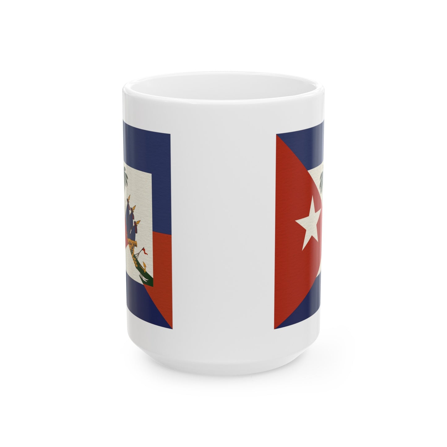 Haiti Cuba Flag | Haitian Cuban Ayiti Cubano Ceramic Mug 11oz, 15oz Cup