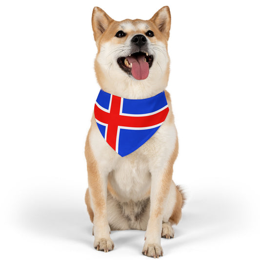 Iceland Pet Bandana Collar | Icelandic flag Dog Cat Animal