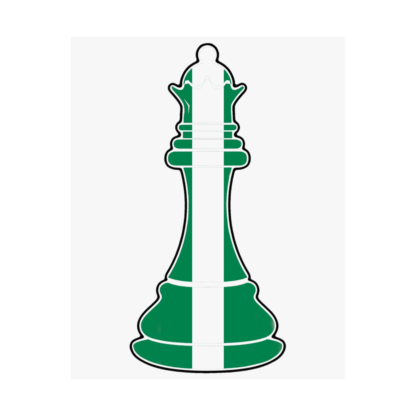 Nigerian Queen Flag Chess Piece Nigeria Premium Matte Poster