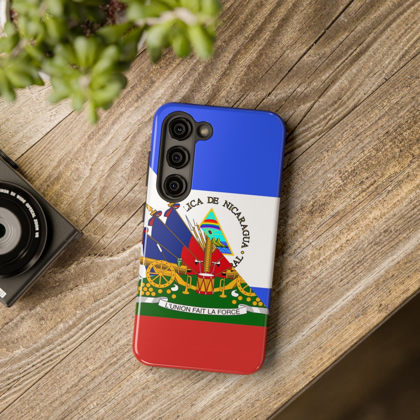 Haiti Nicaragua Flag Haitian Nicaraguan Tough Phone Cases