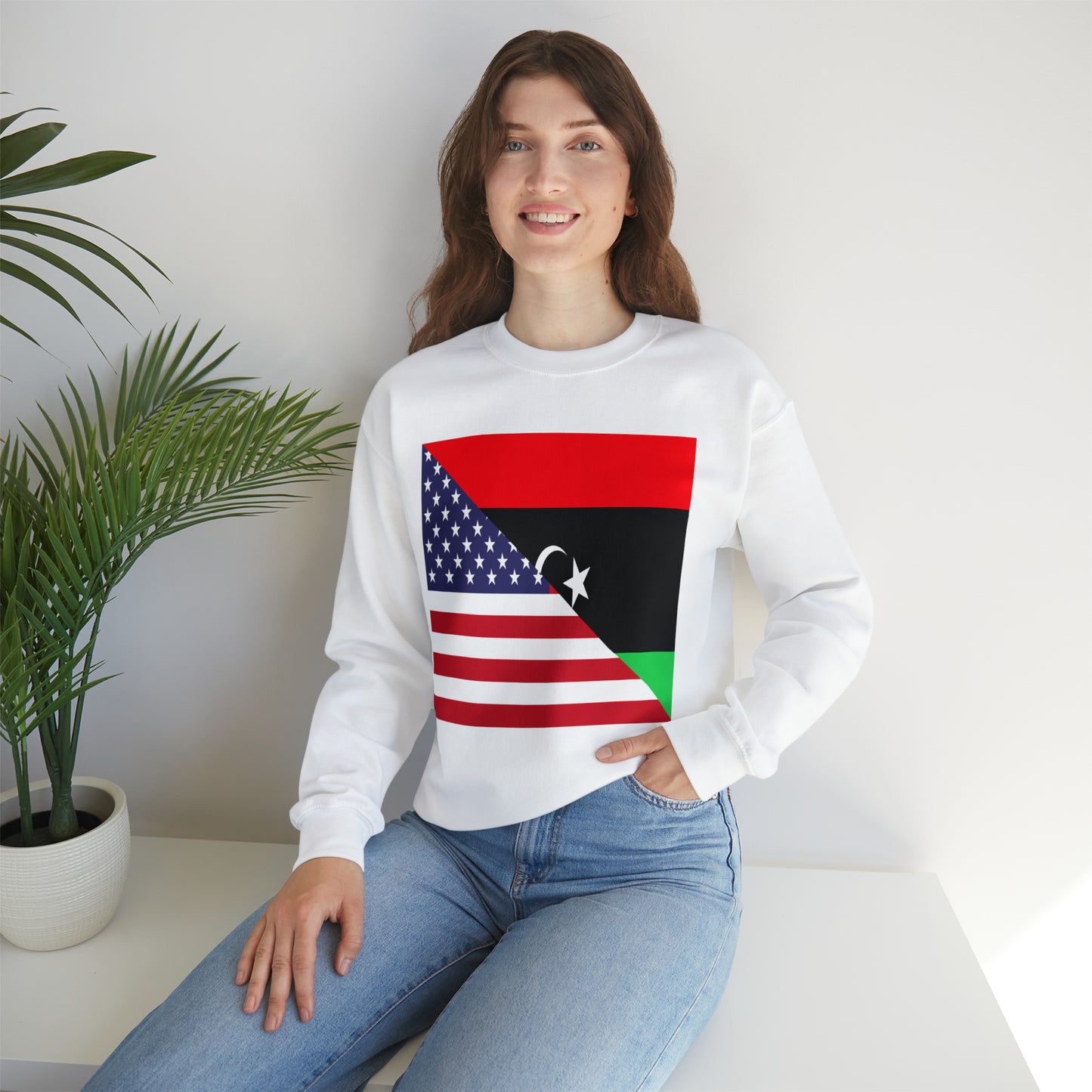 Libya American Flag Libyan USA Unisex Sweatshirt