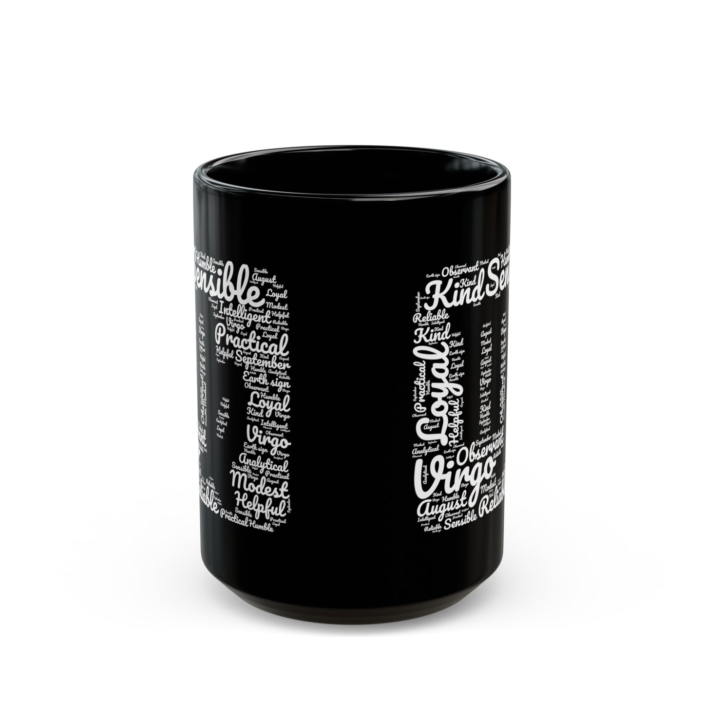 Virgo Zodiac Astrology Sign Traits White Black Mug (11oz, 15oz)