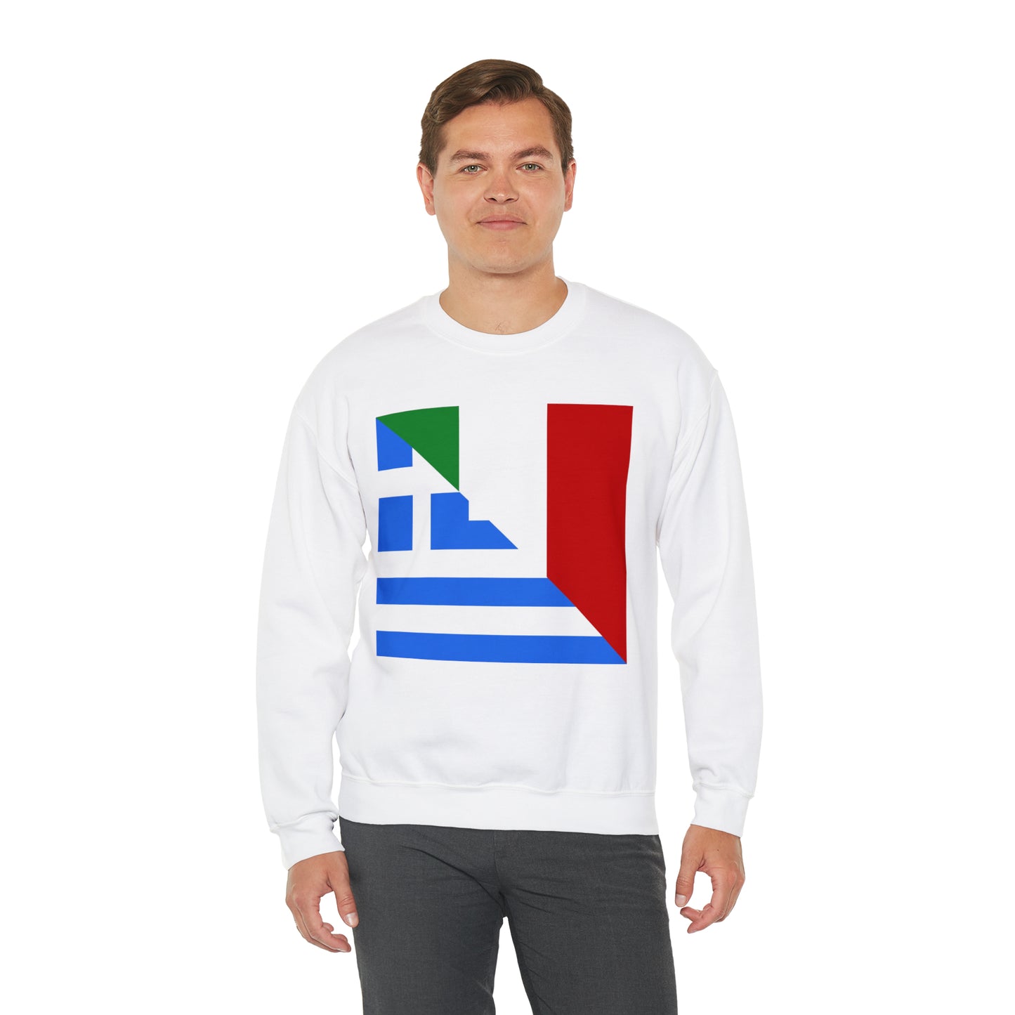 Greek Italian Flag Half Greece Italy Unisex Sweatshirt