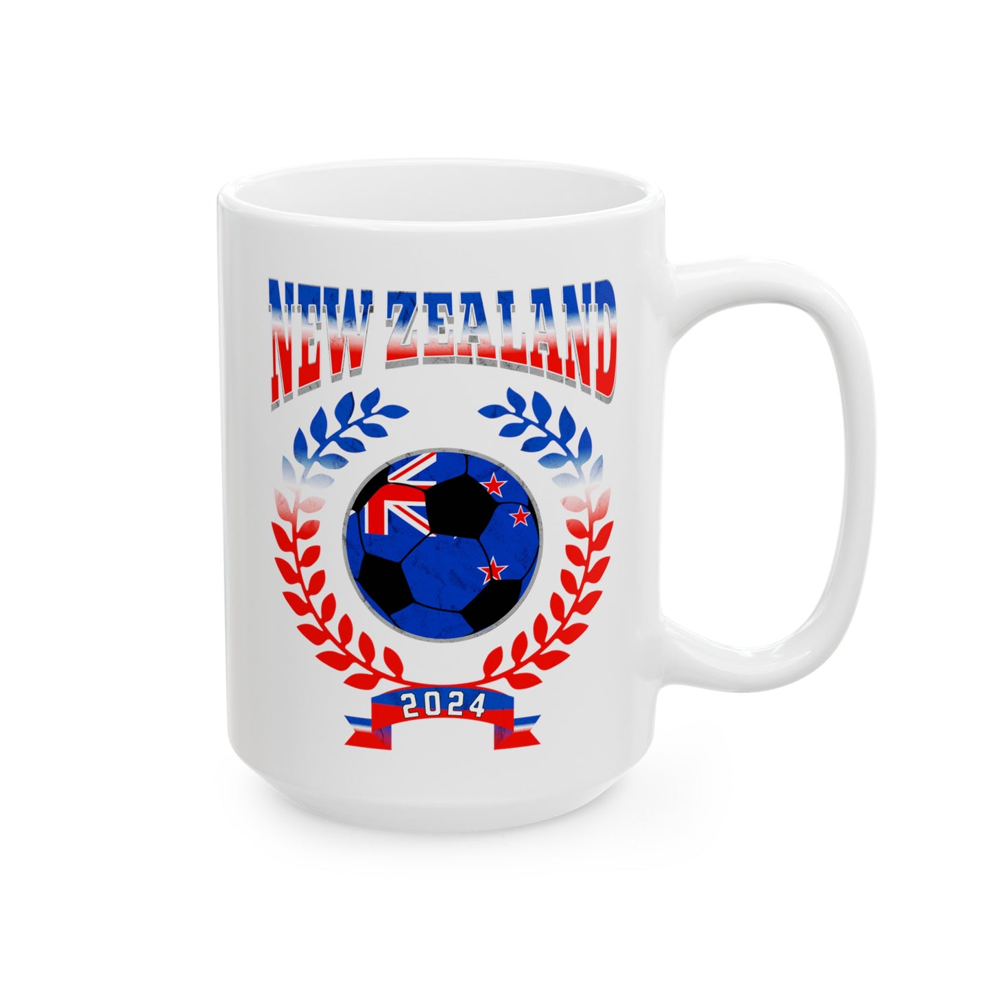 New Zealand 2024 Soccer Football Championship Games Kiwis Team Ceramic Mug 11oz, 15oz Cup