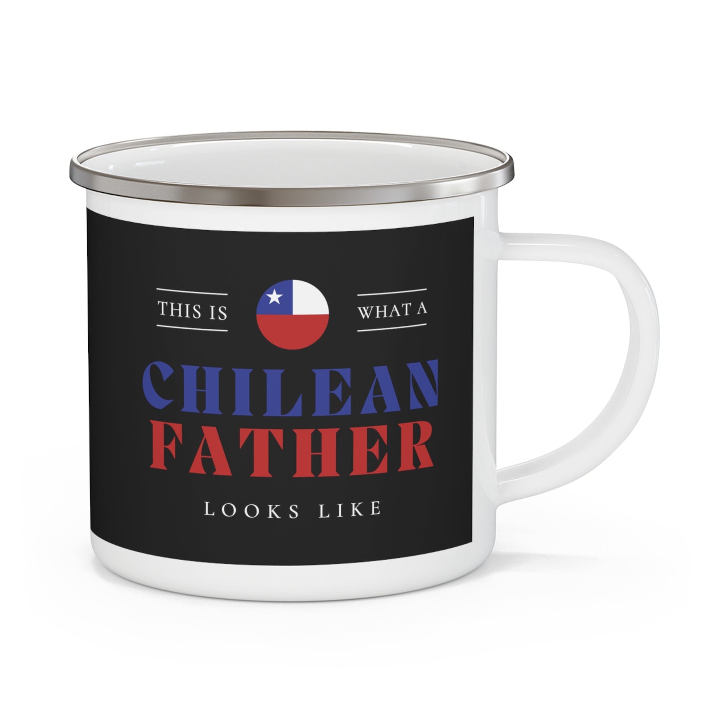 Chilean Father Looks Like Chile Dad 12oz Enamel Mug