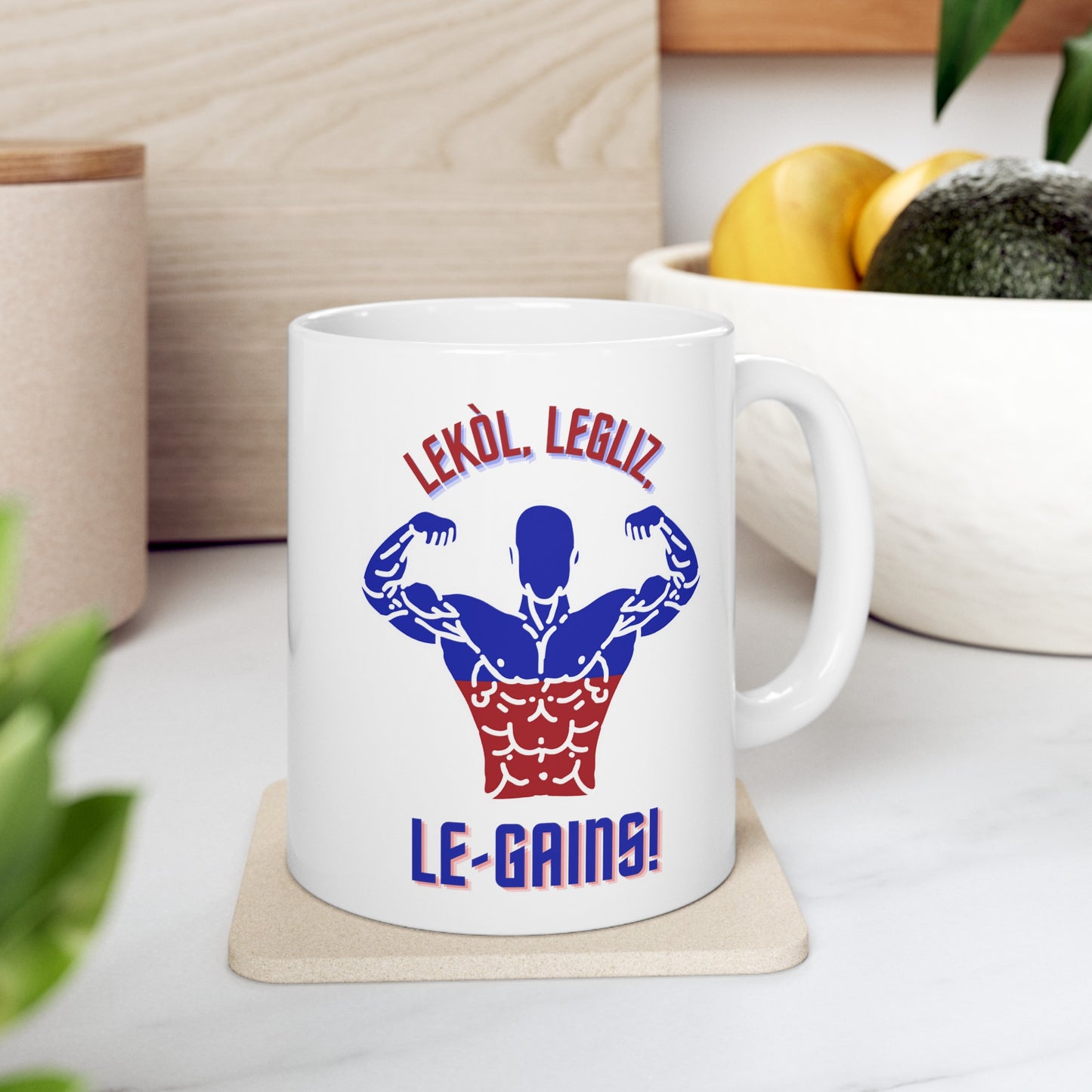 Lekol Legliz LeGainz Ceramic Mug 11oz, 15oz Cup