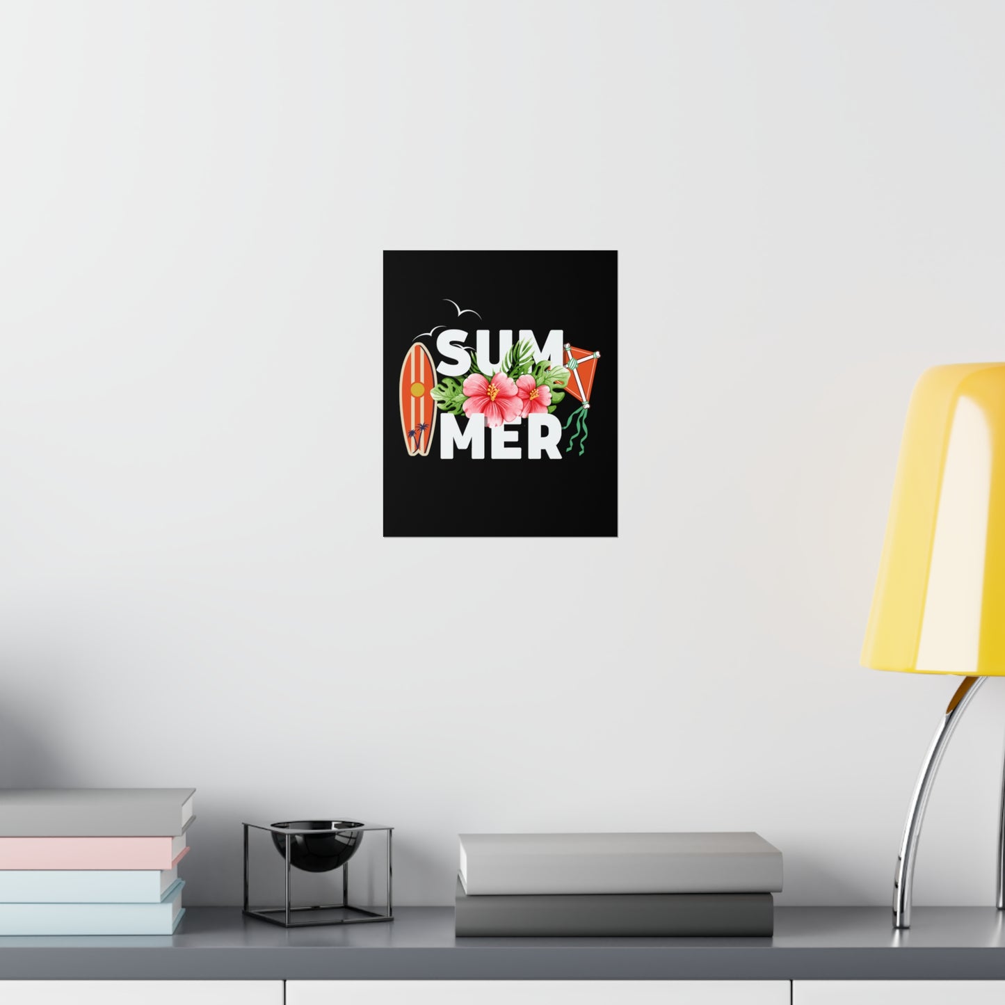 Summer Surfboard and Kite 2 Premium Matte Poster