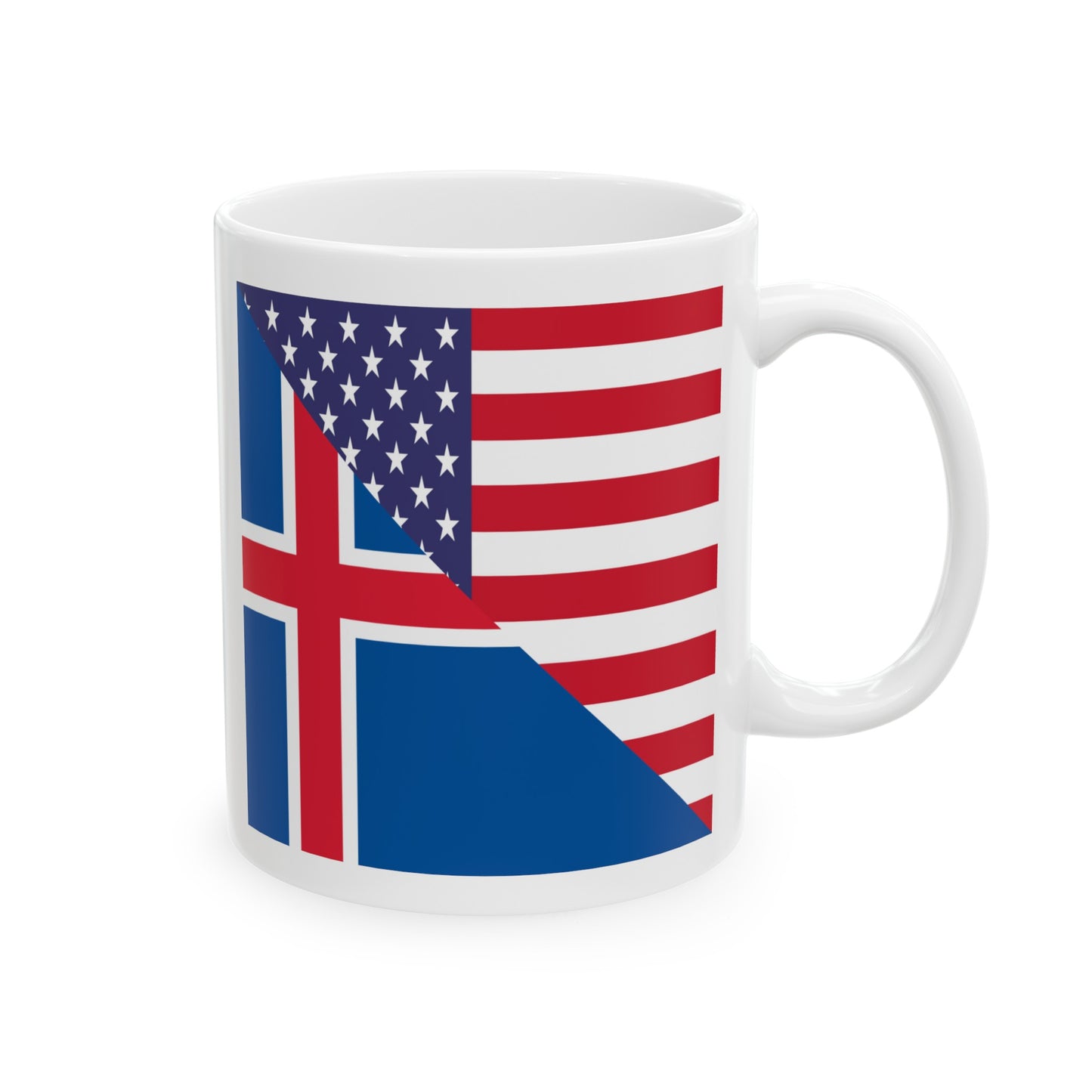 Iceland American Flag Icelander USA Ceramic Mug 11oz, 15oz Cup