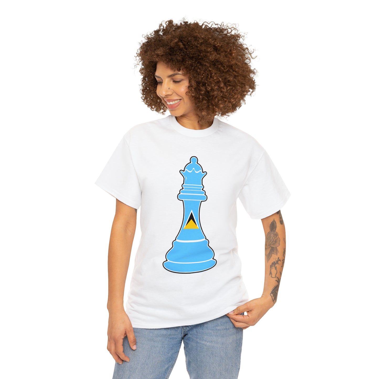 St Lucian Queen Flag Chess Piece St Lucia T-Shirt | Unisex Tee Shirt