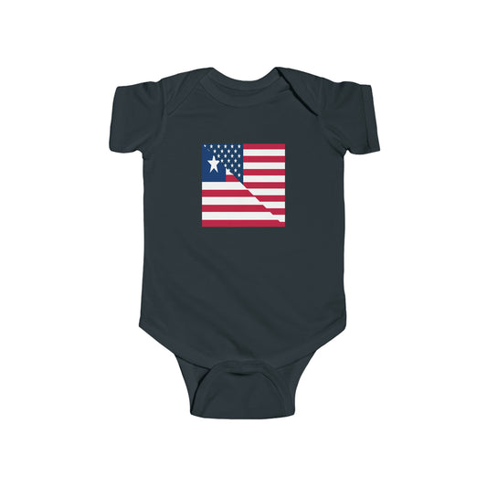 Liberian American Flag Baby Bodysuit | Unisex Liberia USA Newborn Boy Girl