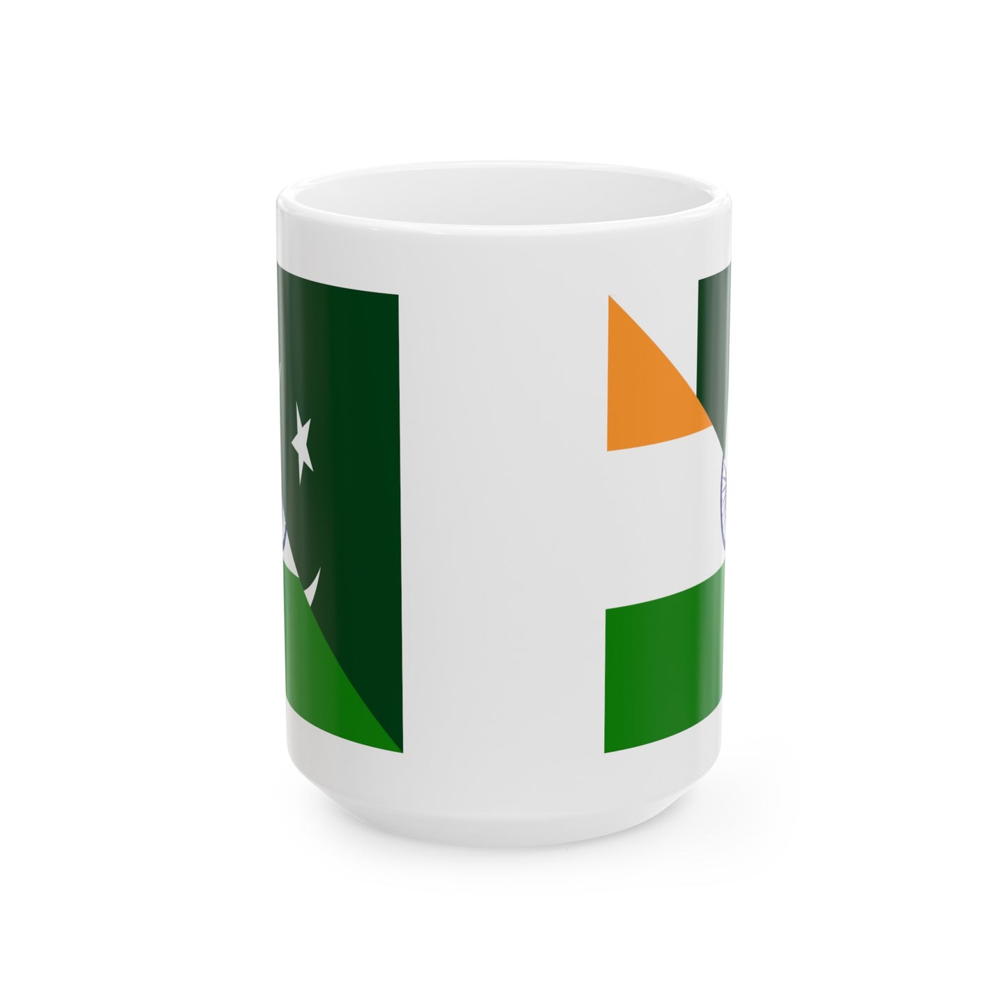 Pakistani Indian Flag Pakistan India Ceramic Mug 11oz, 15oz Cup