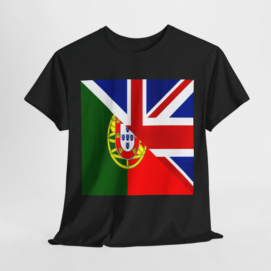 Portugal British Flag Portuguese UK Union Jack T-Shirt | Unisex Tee Shirt