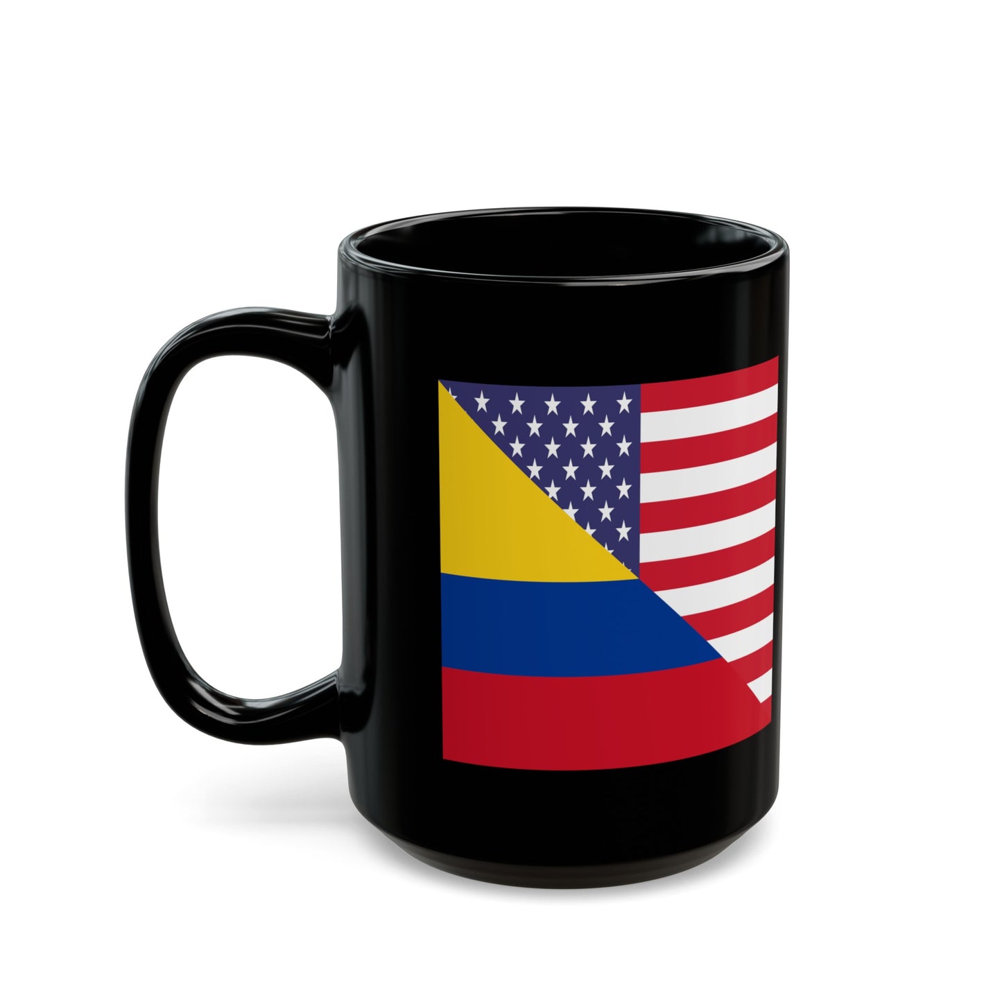 Colombian American Flag Colombia USA Black Mug (11oz, 15oz)