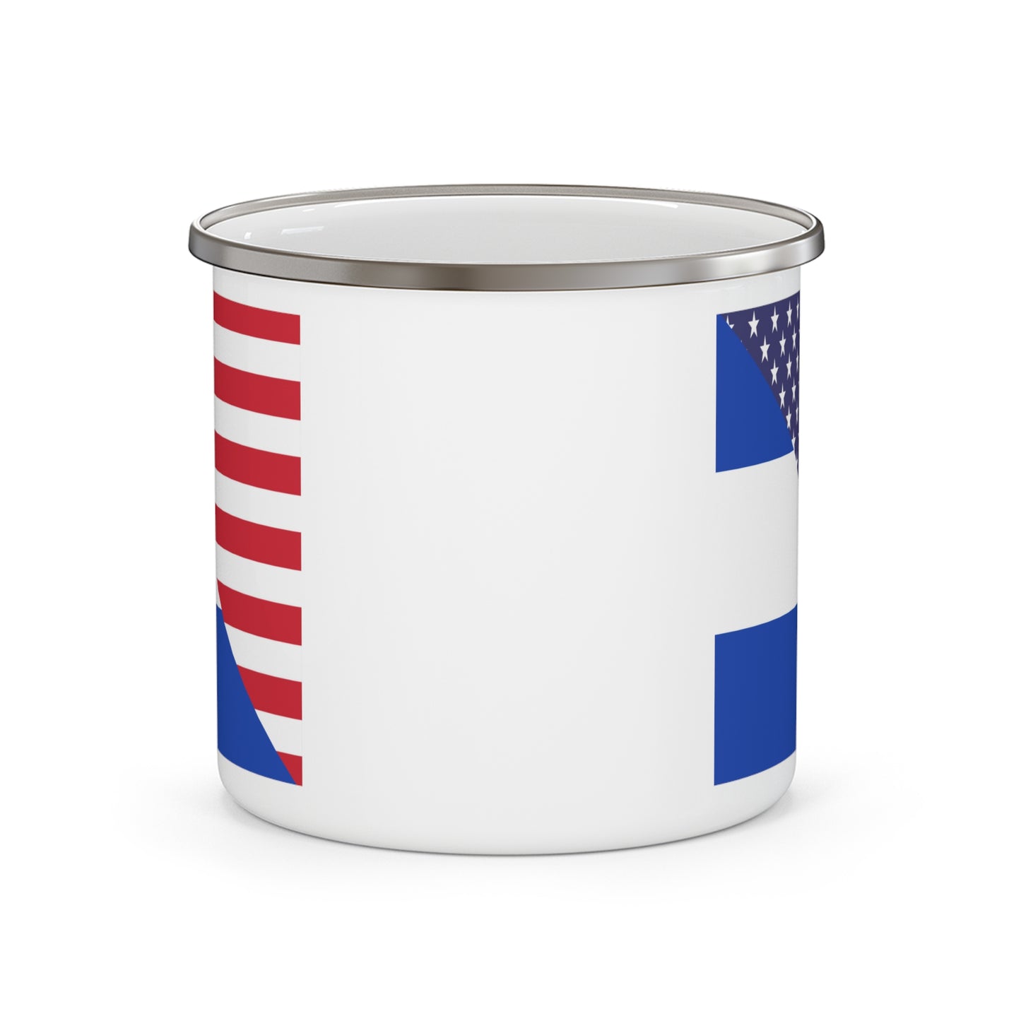 El Salvador American Flag USA 12oz Enamel Mug