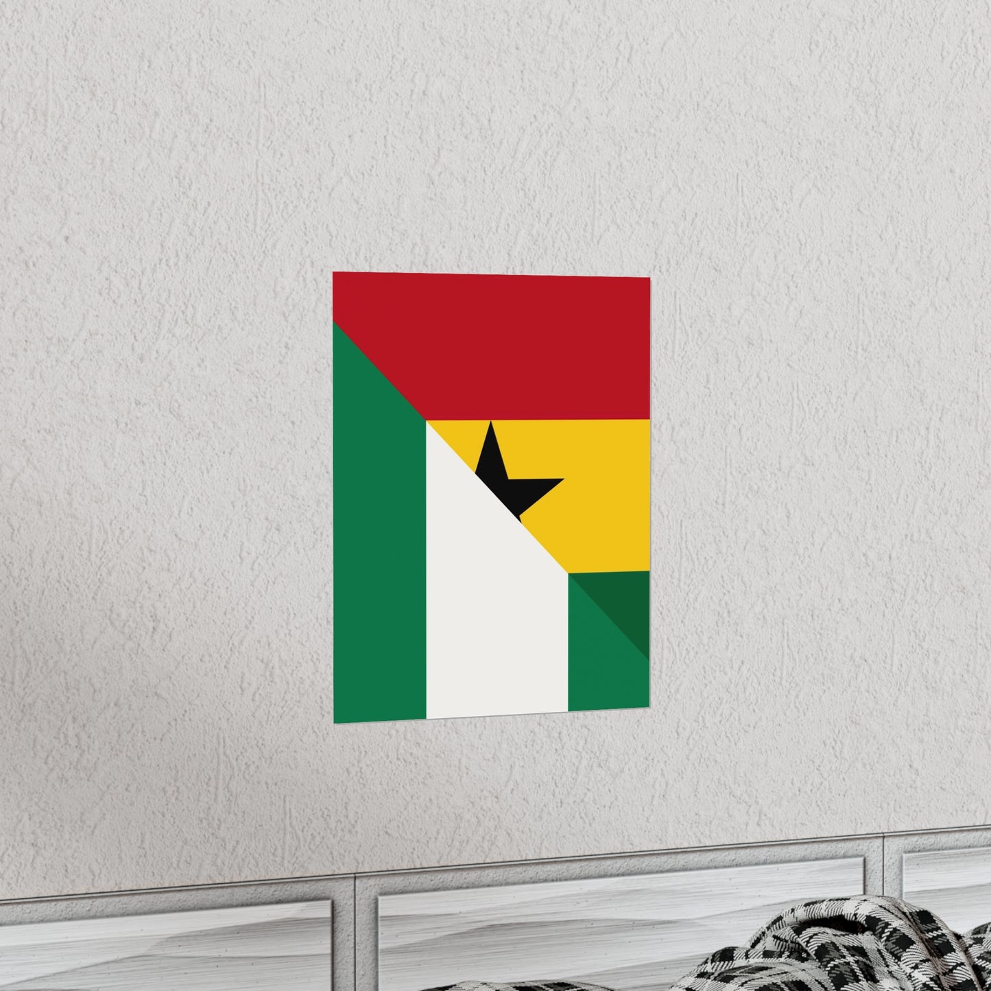 Nigerian Ghanaian Flag Nigeria Ghana Naija Premium Matte Poster