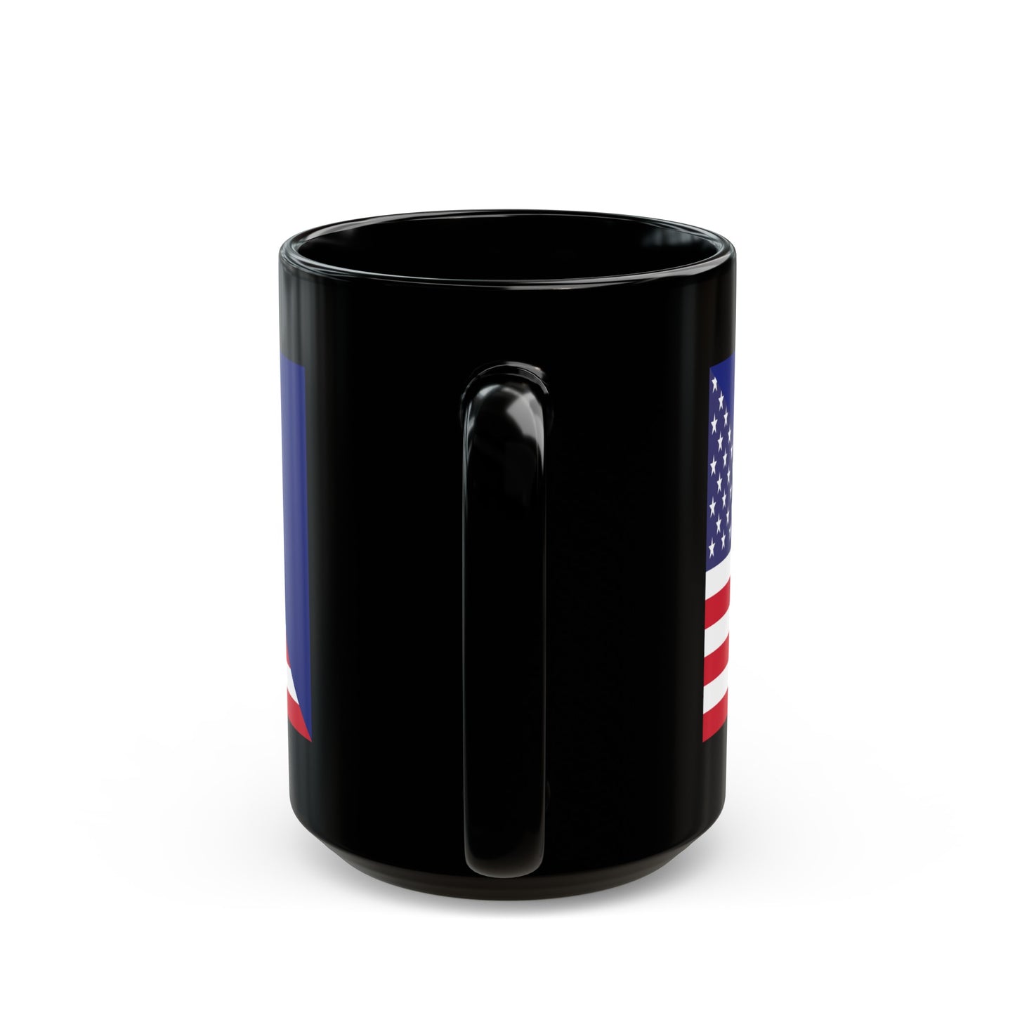 Barbados American Flag Bajan Barbadian USA Black Mug (11oz, 15oz)