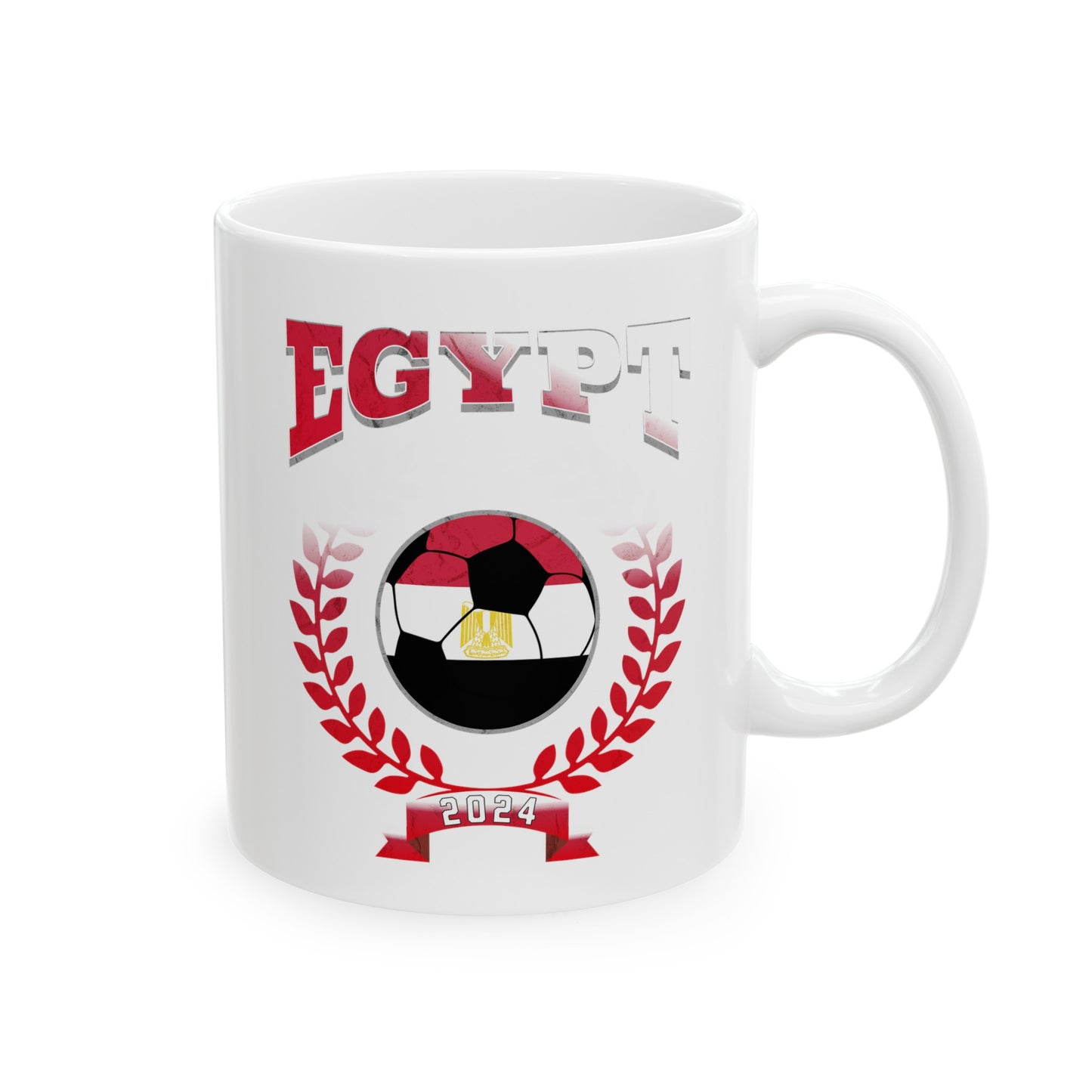 Egypt 2024 Soccer Football Championship Games Egyptian Team Ceramic Mug 11oz, 15oz Cup