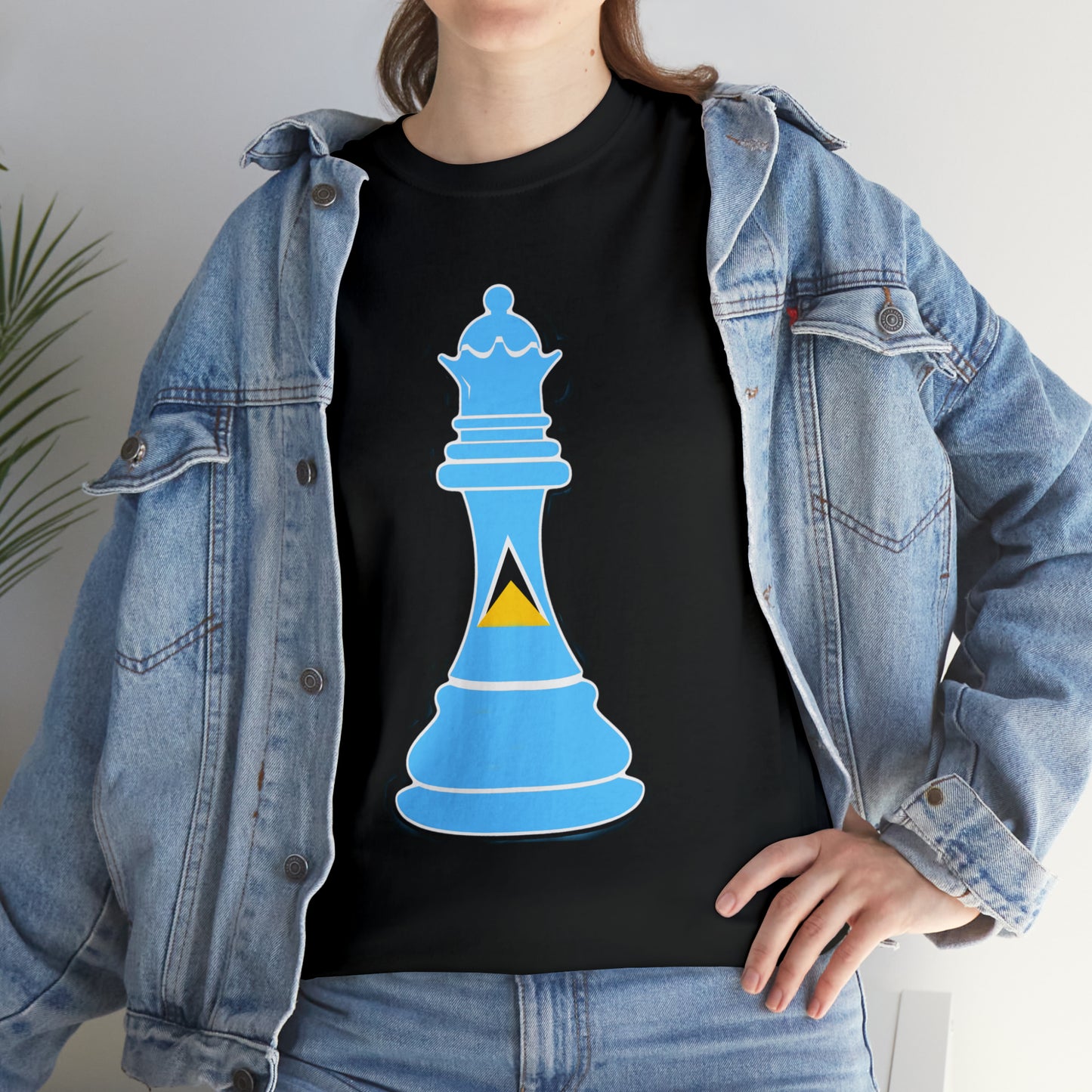 St Lucian Queen Flag Chess Piece St Lucia T-Shirt | Unisex Tee Shirt