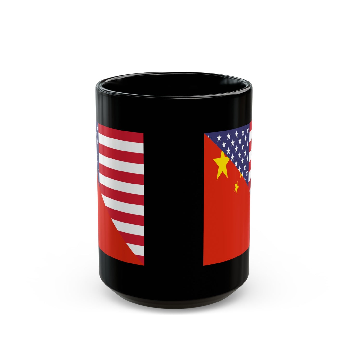 Chinese American Flag China USA Black Mug (11oz, 15oz)