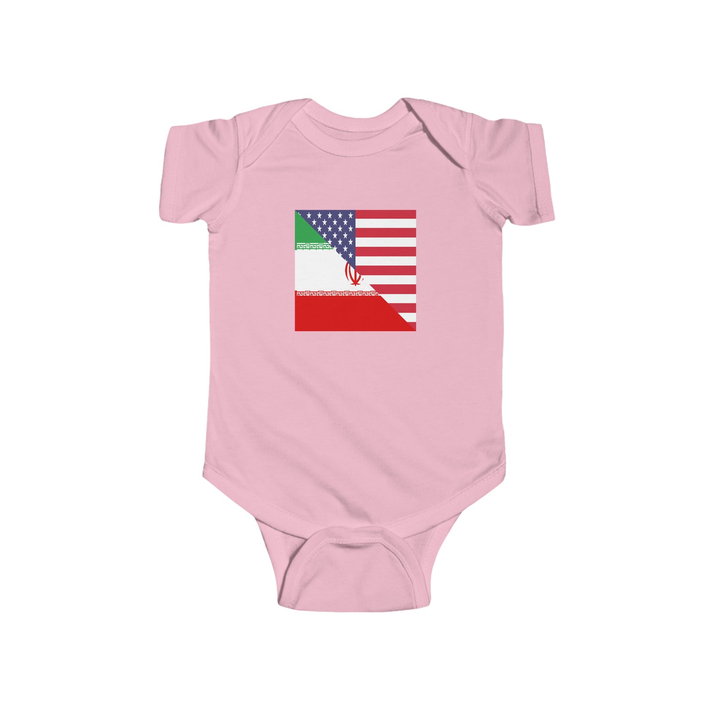 Iranian American Flag Baby Bodysuit | Unisex Iran USA Newborn Boy Girl