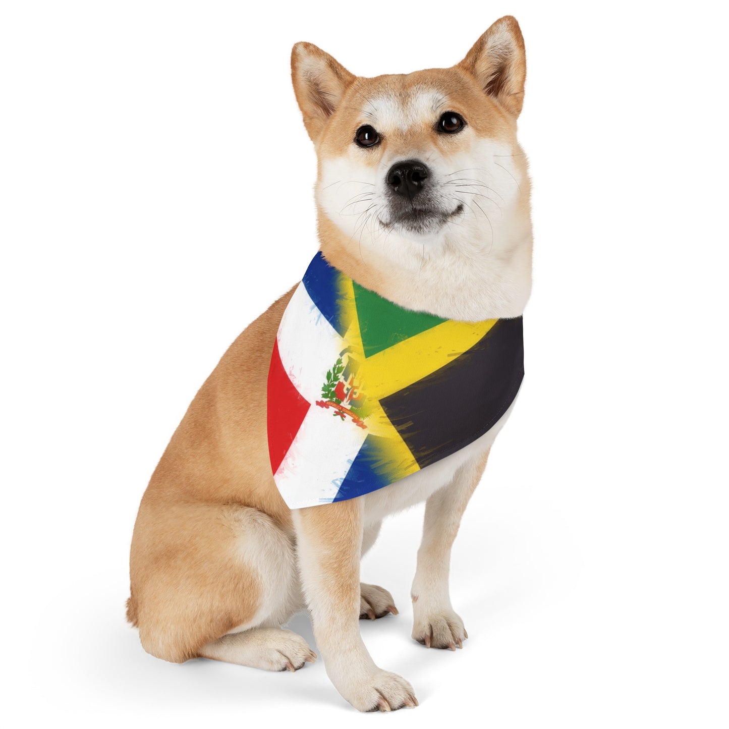 Dominican Republic Jamaican Flag Pet Bandana Collar Dog Cat DR Jamaica