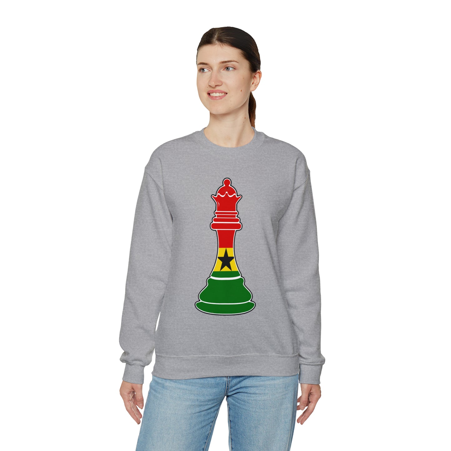 Ghanian Queen Flag Chess Piece Ghana Unisex Sweatshirt