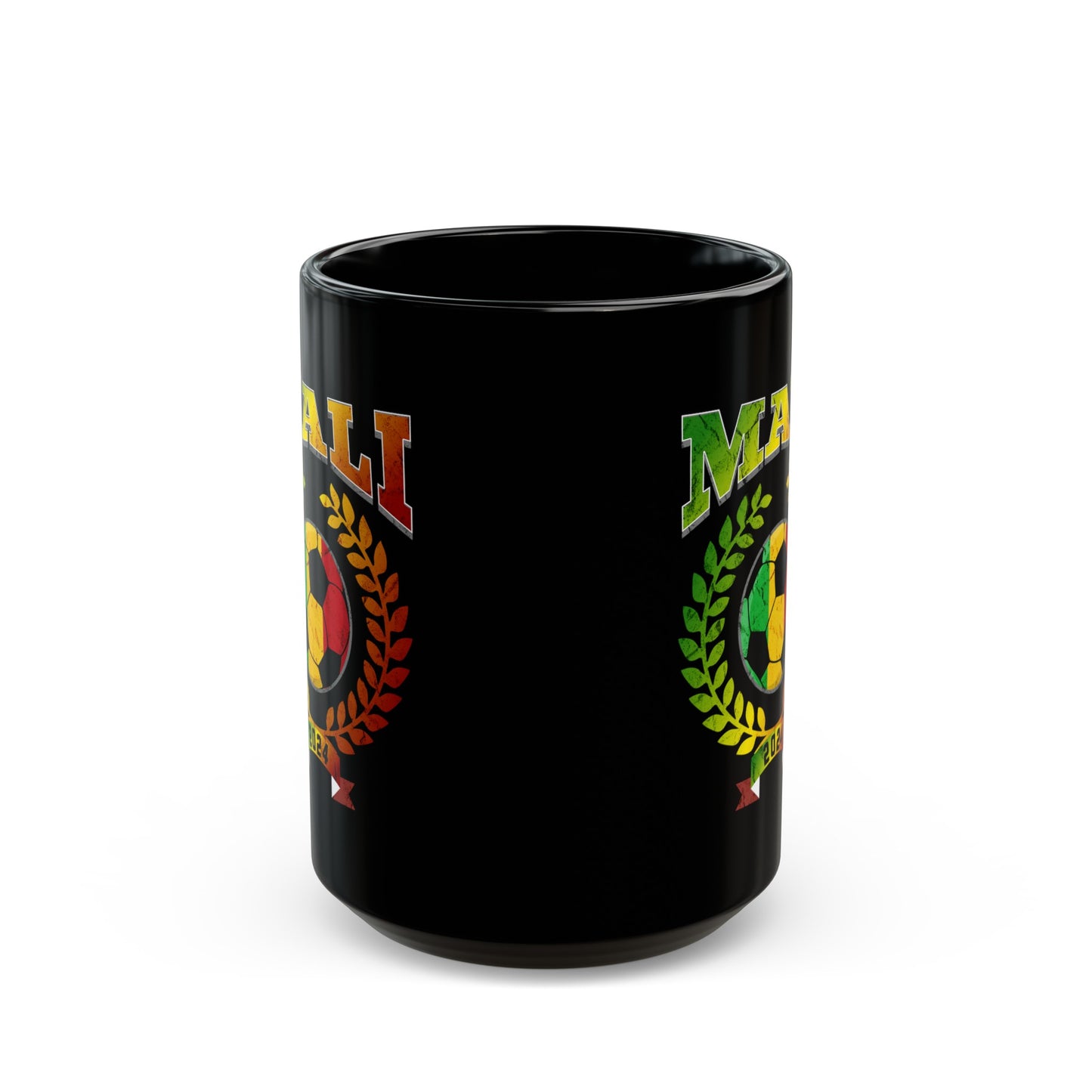 Mali 2024 Soccer Football Championship Games Malians Team Black Mug (11oz, 15oz)