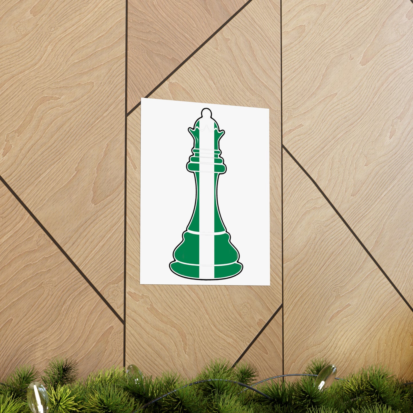 Nigerian Queen Flag Chess Piece Nigeria Premium Matte Poster