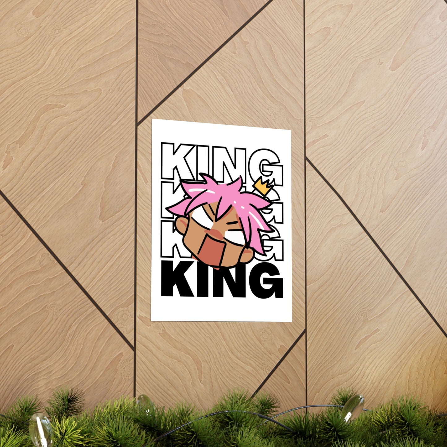 Anime King Royalty Crown Premium Matte Poster