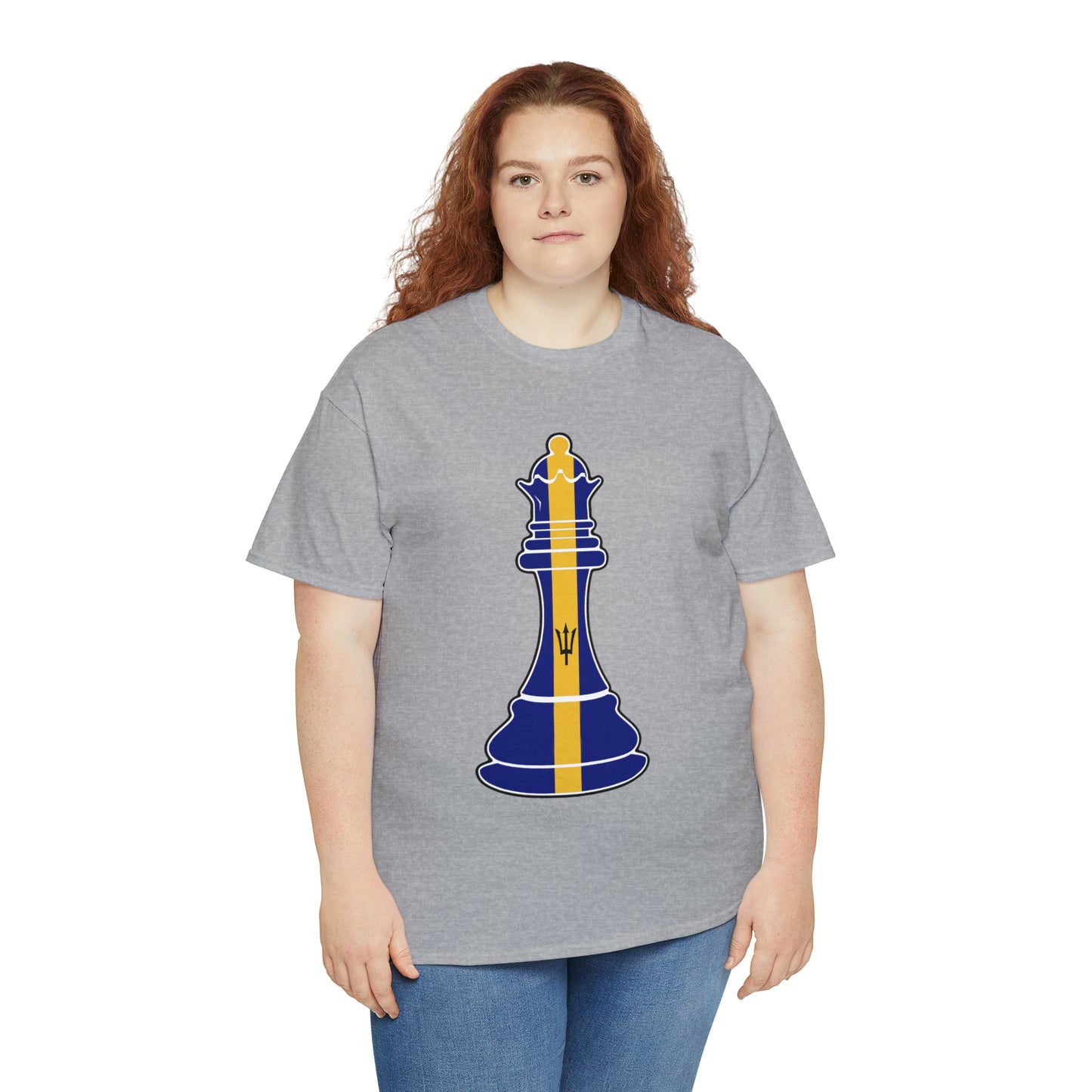 Bajan Queen Flag Chess Piece Barbados T-Shirt | Unisex Tee Shirt