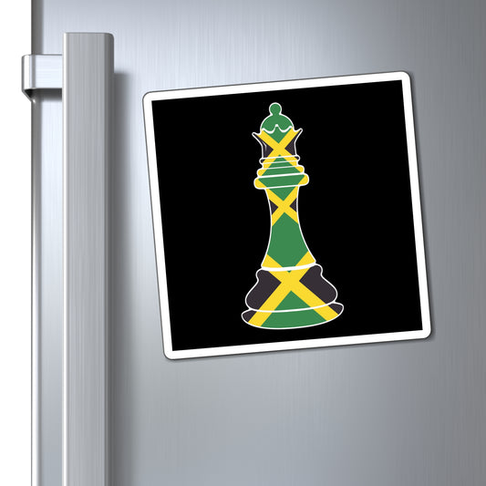 Jamaican Queen Chess Piece | Jamaica Flag Royal Magnet