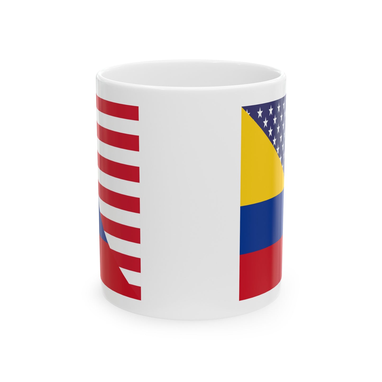 Colombian American Flag Colombia USA Ceramic Mug 11oz, 15oz Cup