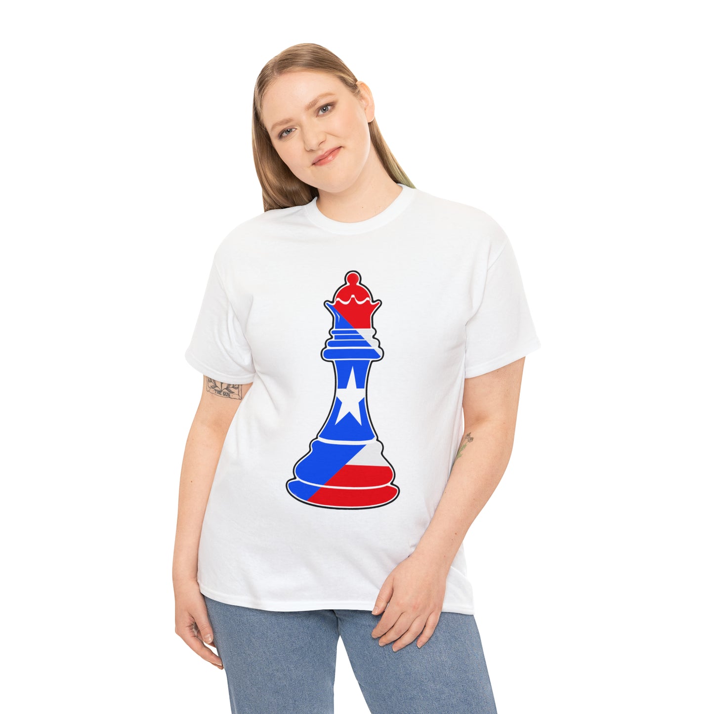 Puerto Rican Queen Flag Chess Piece Boricua T-Shirt | Unisex Tee Shirt