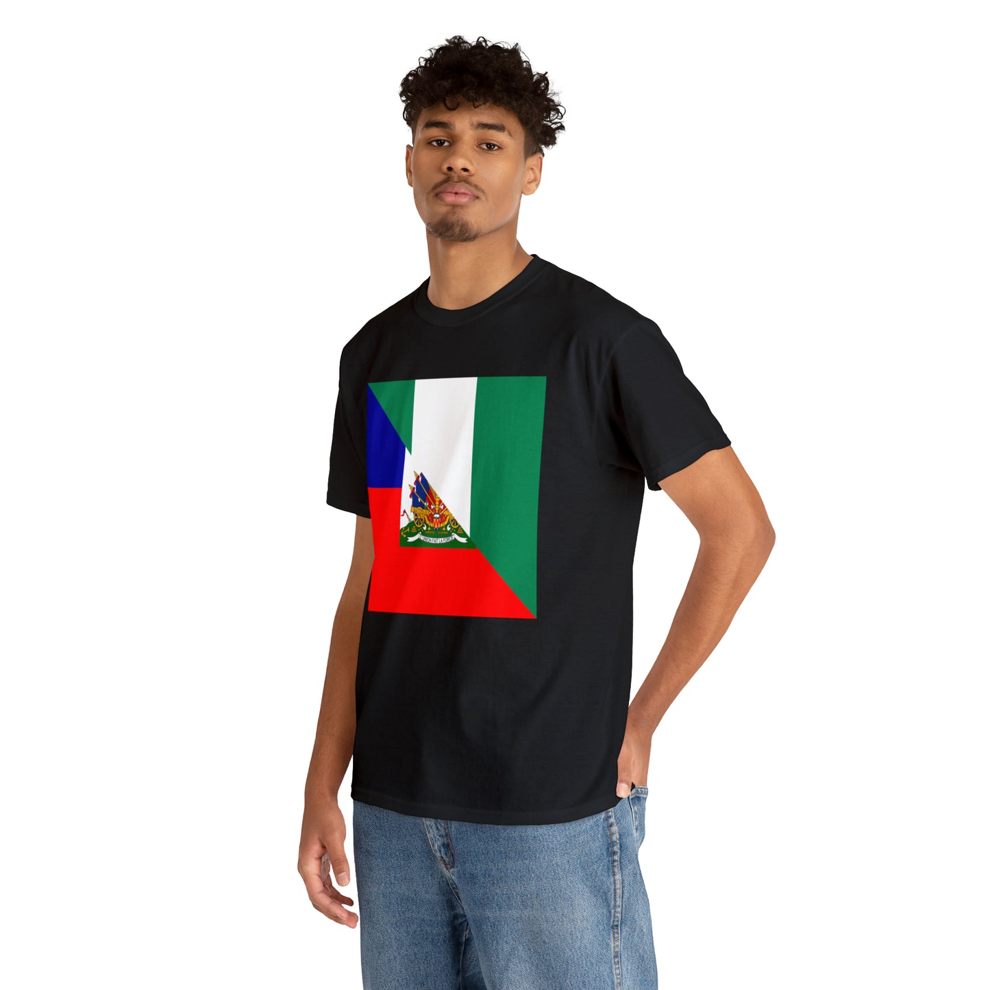 Haitian Nigerian Flag Half Haiti Nigeria T-Shirt | Unisex Tee Shirt