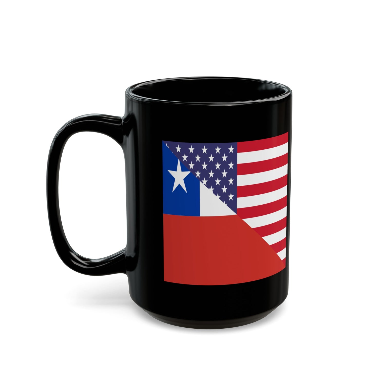 Chilean American Flag Chile USA Black Mug (11oz, 15oz)