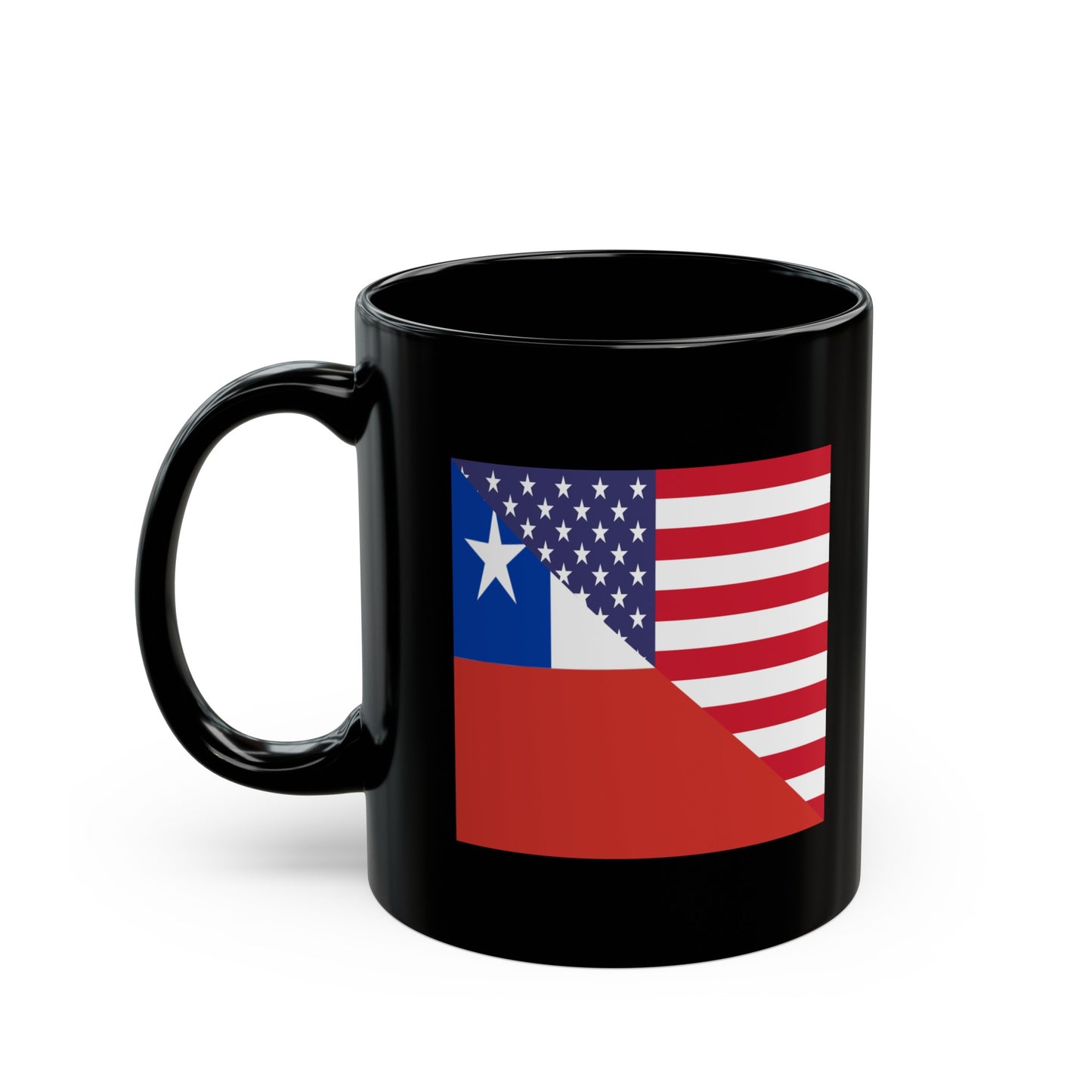 Chilean American Flag Chile USA Black Mug (11oz, 15oz)