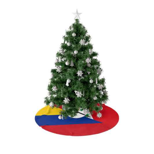 Peru Colombia Flag Peruvian Colombian Christmas Tree Skirt