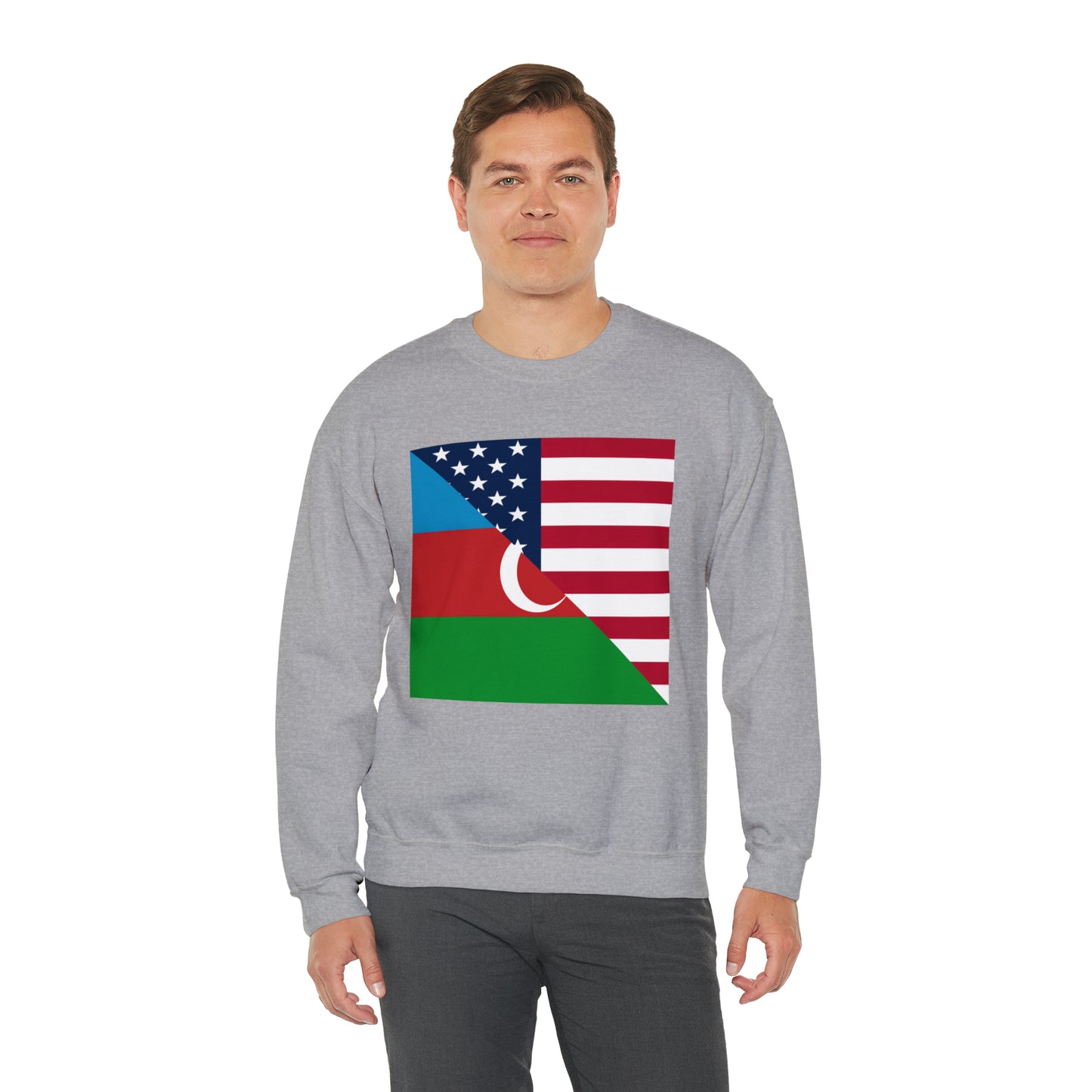 Azerbaijan American Flag USA Unisex Sweatshirt