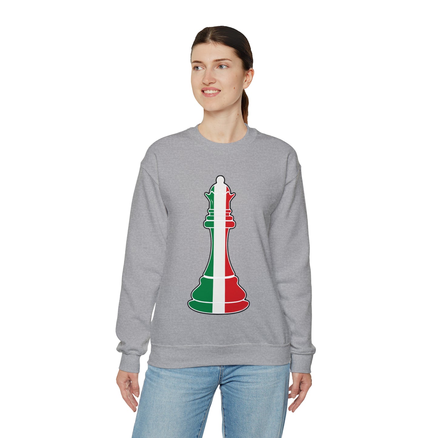 Italian Queen Flag Chess Piece Italy Unisex Sweatshirt